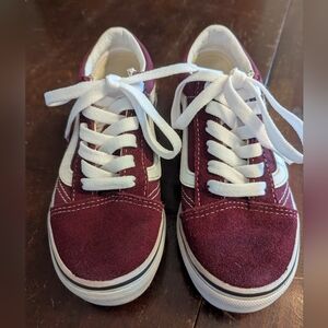 Vans Kids Burgundy Sneakers Size 1